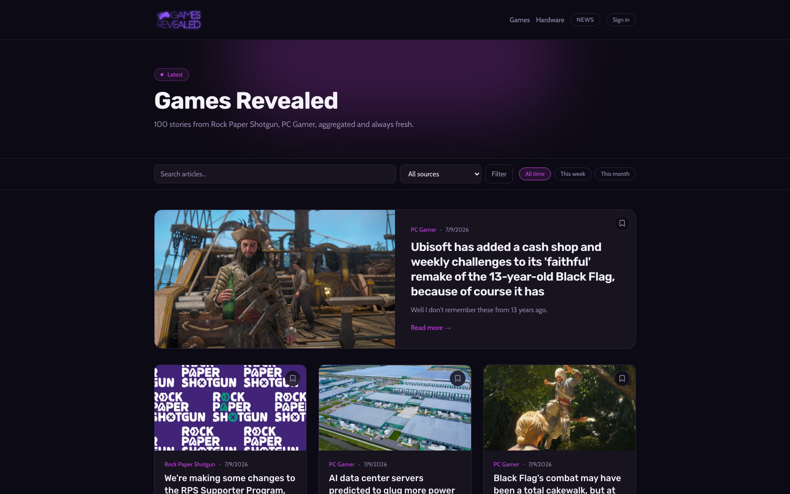 Games Revealed